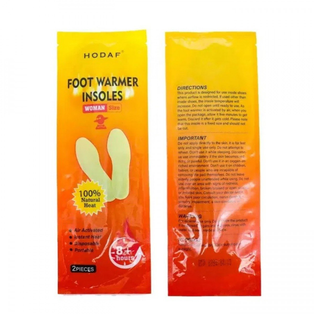 Хімічна грілка Hodaf для ніг розмір 23х7,6 см до 8 годин (Foot Warmer Women) - зображення 2