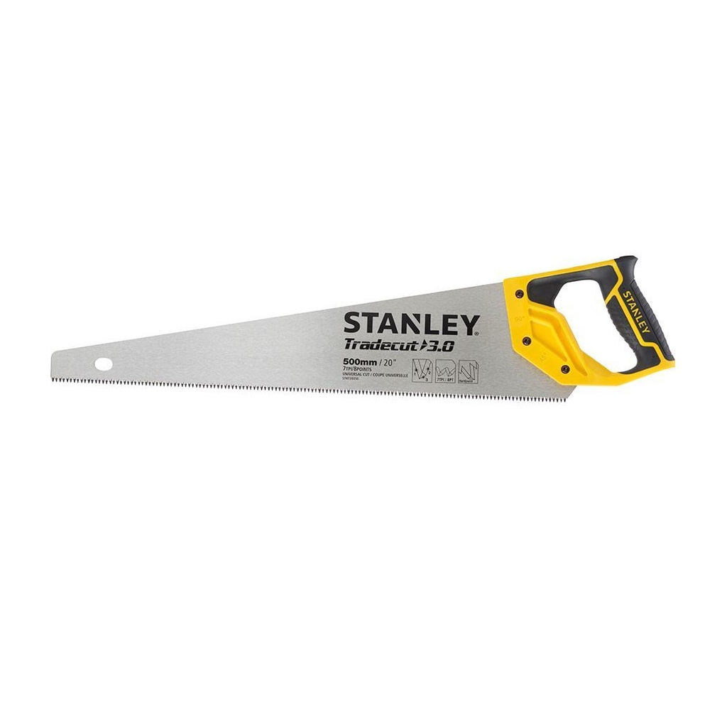 Ножівка Stanley по дереву 500мм 7 TPI (STHT20350-1) - зображення 1