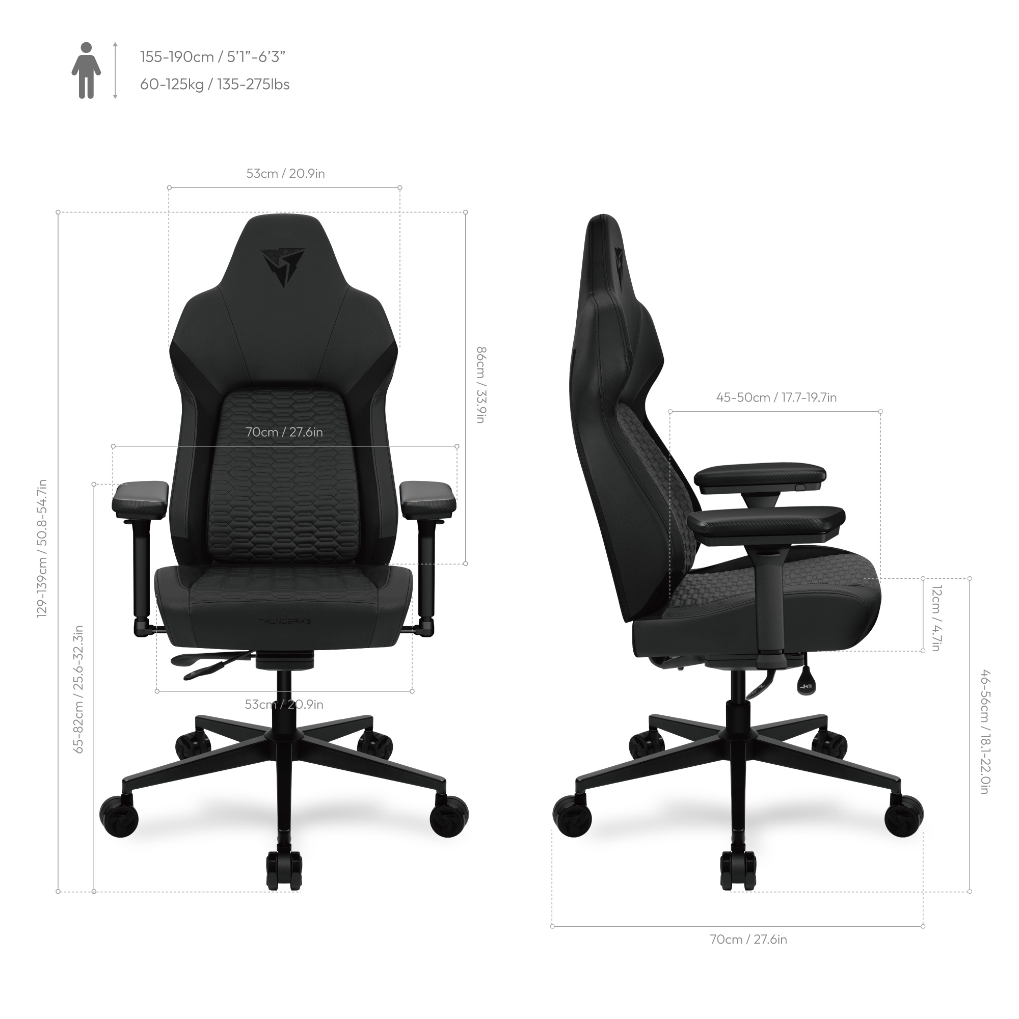 Крісло для геймерів TX3 Core Smart Racer Black (TEGC-2069101.11) - зображення 16
