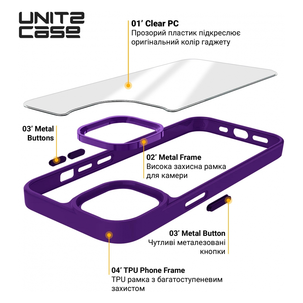 Чохол до мобільного телефона Armorstandart UNIT2 Apple iPhone 14 Pro Purple (ARM69948) - зображення 4