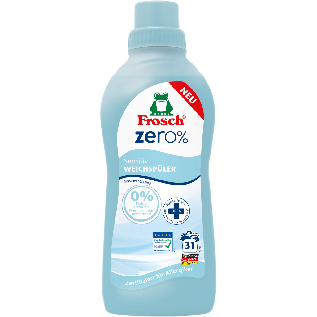 Кондиціонер для білизни Frosch Zero Sensitiv 750 мл (4009175947697) - зображення 1