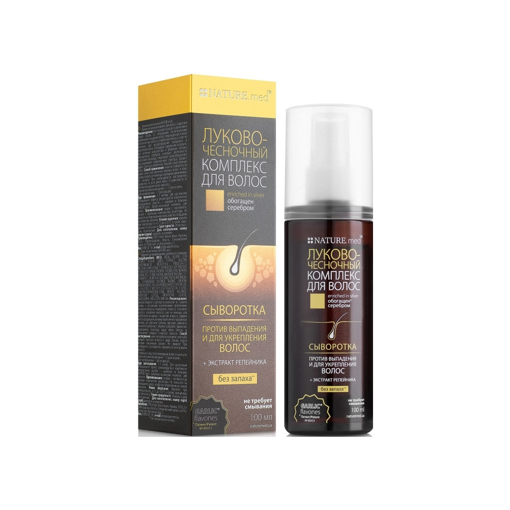Сироватка для волосся NATURE.med Цибулево-часниковий комплекс 100 мл (4820065531884) - изображение 2