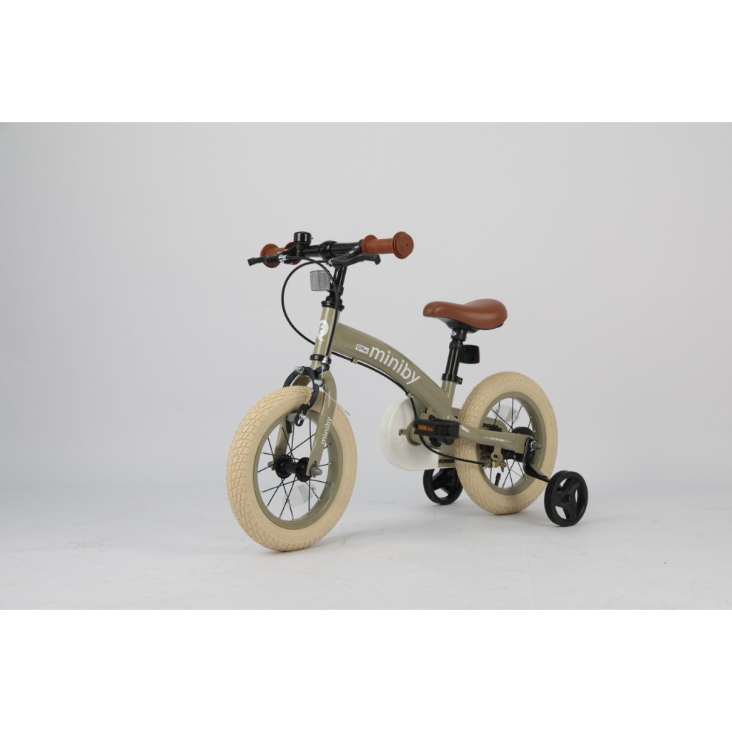 Дитячий велосипед QPlay Miniby 3 в1, біговел 12",Grey-Green (CB02MiniBy12Grey-Green) - зображення 2