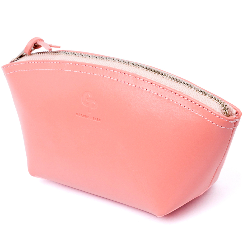 Косметичка Grande Pelle Зі шкіри Пудрова (11299) - зображення 1