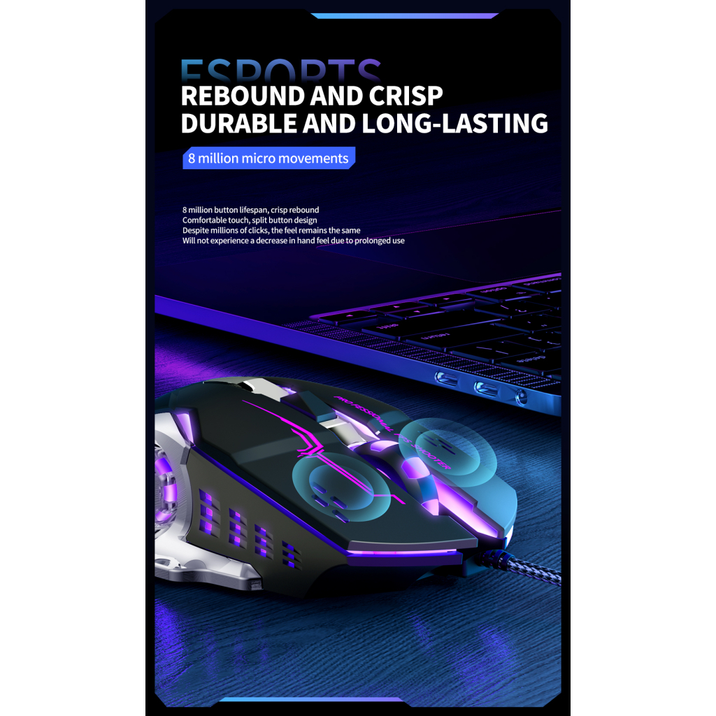 Мишка XO M10 Wireless Black/Silver (M10 Black+Silver) - зображення 9