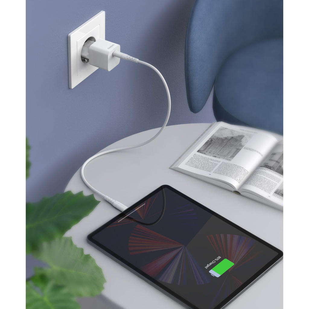 Зарядний пристрій Choetech GaN USB-C 20W QC3.0/PD/PPS (PD5010-EU-WH) - зображення 3