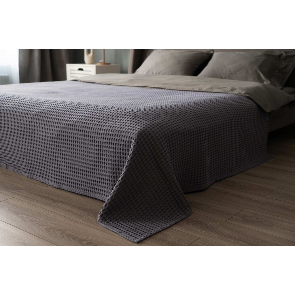 Плед Ardesto Pique 100% бавовна сірий 160х230 см (ART0816PG) - зображення 3