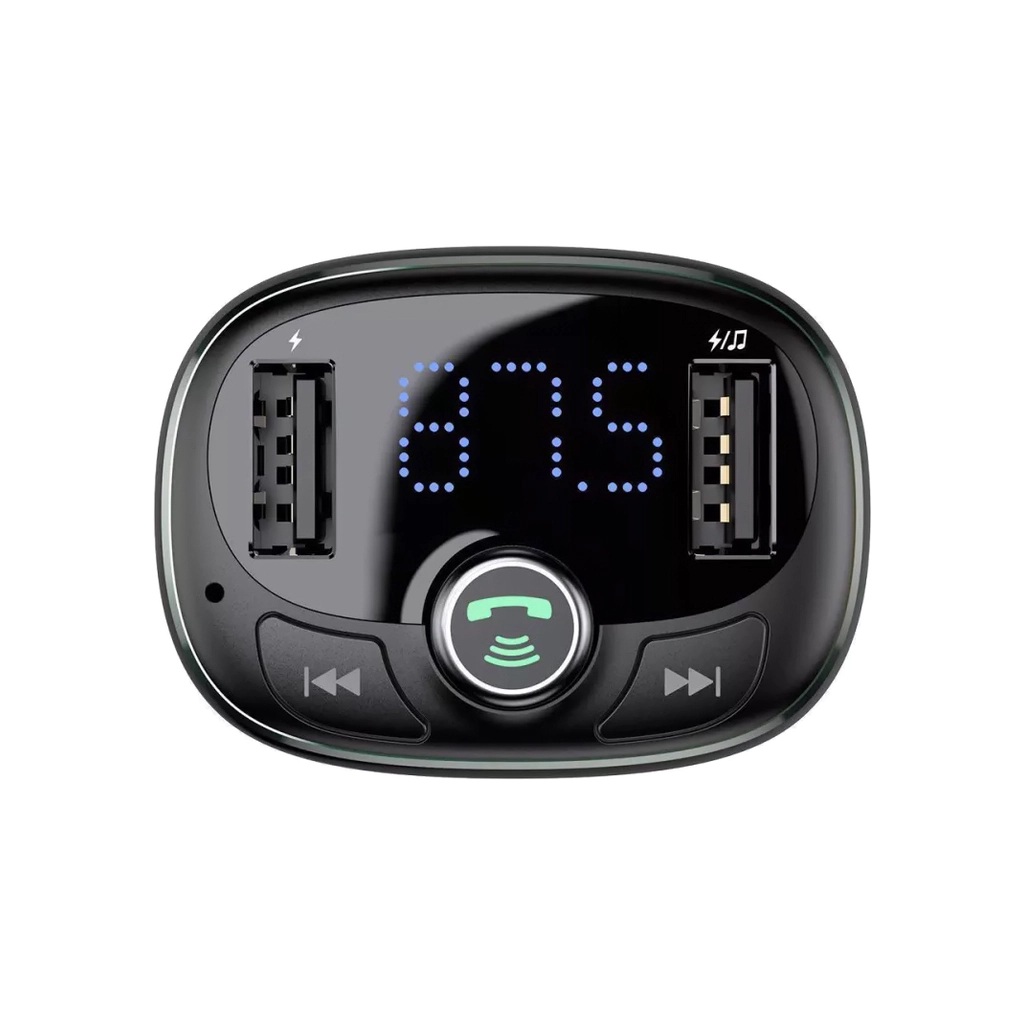 FM модулятор Baseus FM Launcher S-09 2.4 A 2 USB (CCMT000301) - изображение 3