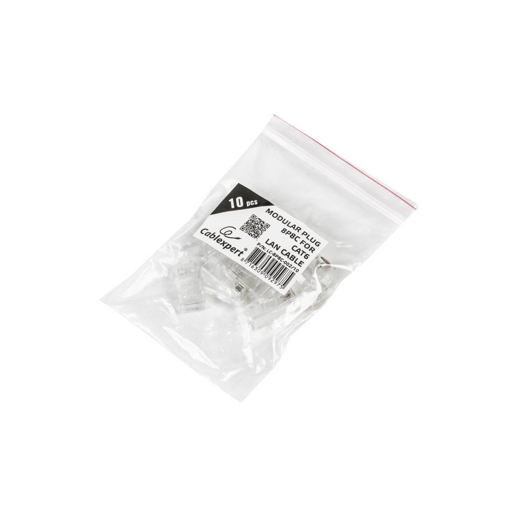 Конектор RJ45 cat.6 UTP 8P8C * 10 (позолоч. конт.) Cablexpert (LC-8P8C-002/10) - picture 3