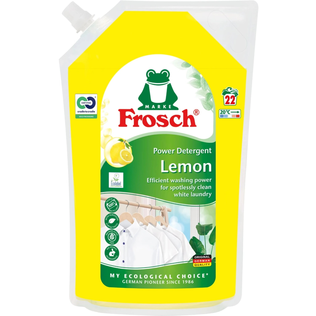 Гель для прання Frosch Лимон Дой-пак 1.5 л (4009175968302) - зображення 1