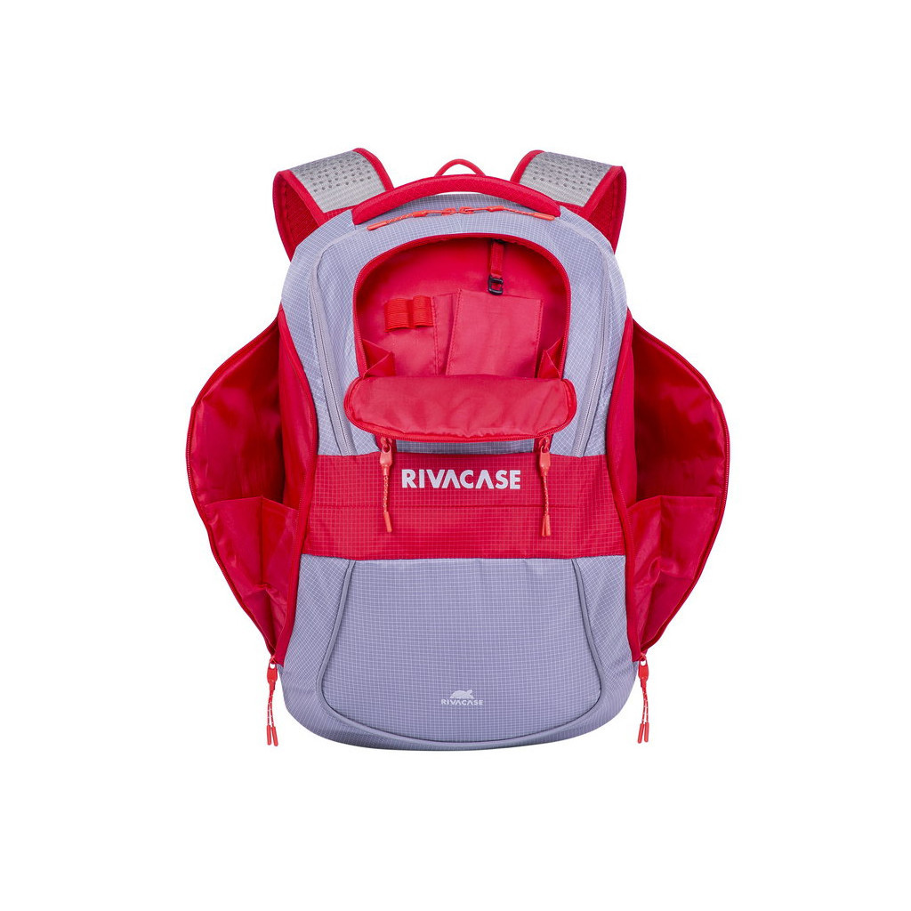 Рюкзак для ноутбука RivaCase 15.6" 5225 Grey/red - зображення 6