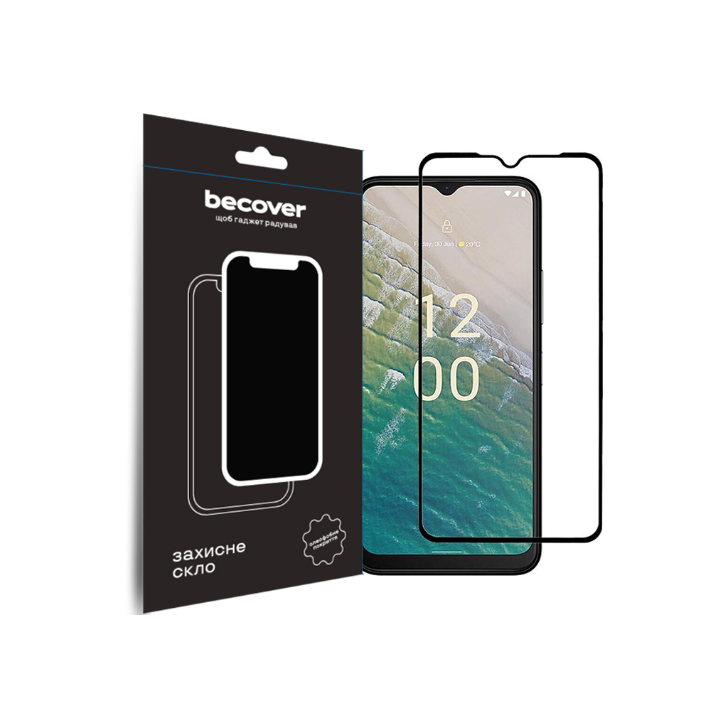 Скло захисне BeCover Nokia C32 Black (709739) - зображення 1