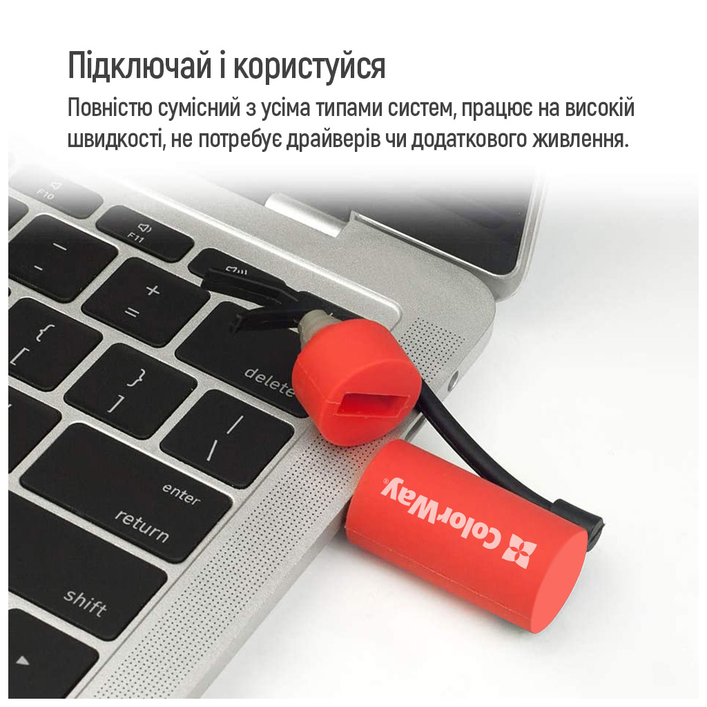 USB флеш накопичувач ColorWay Fire 64 GB USB 3.0 Red (CW-USBFE64) - изображение 9