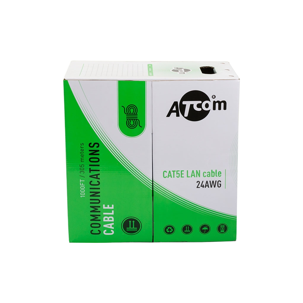 Кабель мережевий Atcom UTP 305м cat.5e, CU, 0,5мм (3800) - зображення 4