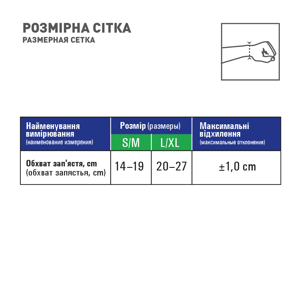Бандаж MedTextile Бандаж на промінезапясний суглоб з фіксацією пальця, (4820137292958) - изображение 4
