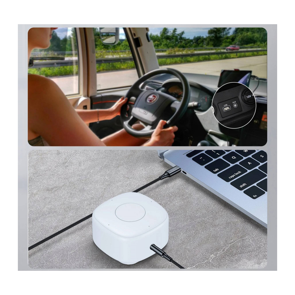 Кабель мультимедійний AUX USB-C to TRS Audio 3.5mm M/M DAC Chip 96kHz 1.0m black Choetech (AUX006) - зображення 4