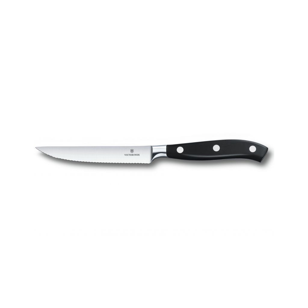 Кухонний ніж Victorinox Grand Maitre TomatoSteak 12 см Serrated Black (7.7203.12WG) - зображення 1