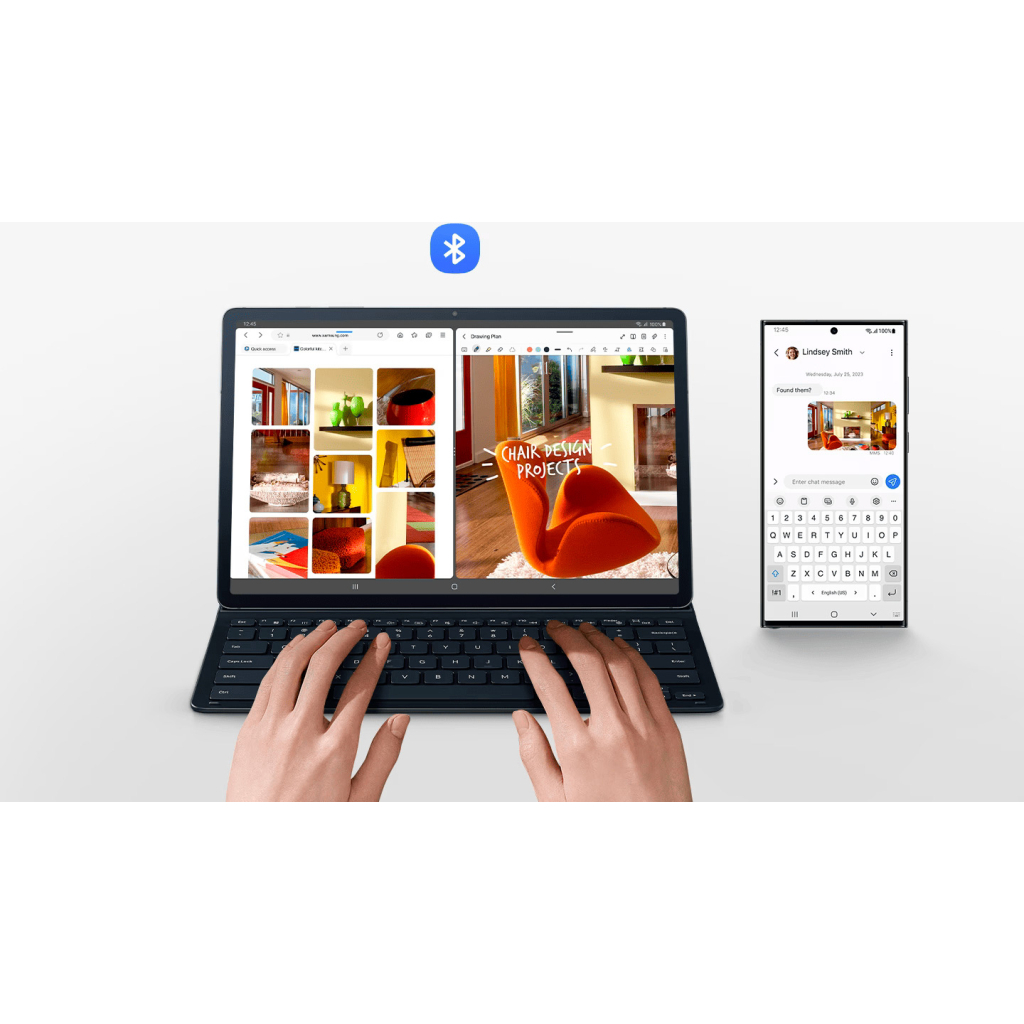 Чохол до планшета Samsung Samsung Tab S9+ Book Cover Keyboard Slim Black (EF-DX810BBEGUA) - зображення 6