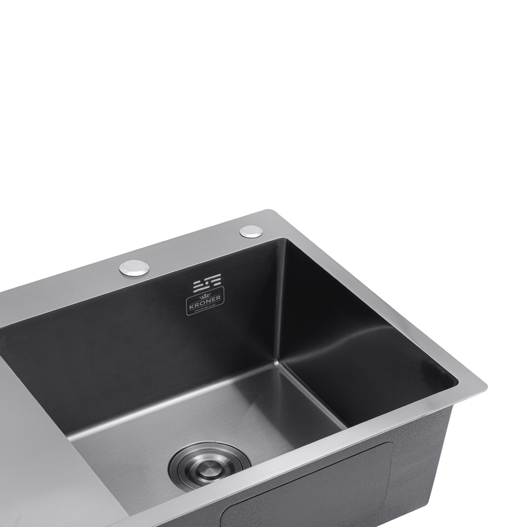 Мийка кухонна Kroner Schwarze-7849RHM (CV025279) - зображення 5