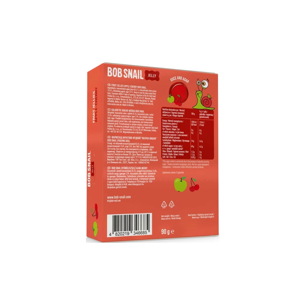 Мармелад Bob Snail Яблуко, вишня 90 г (1740881) - изображение 4