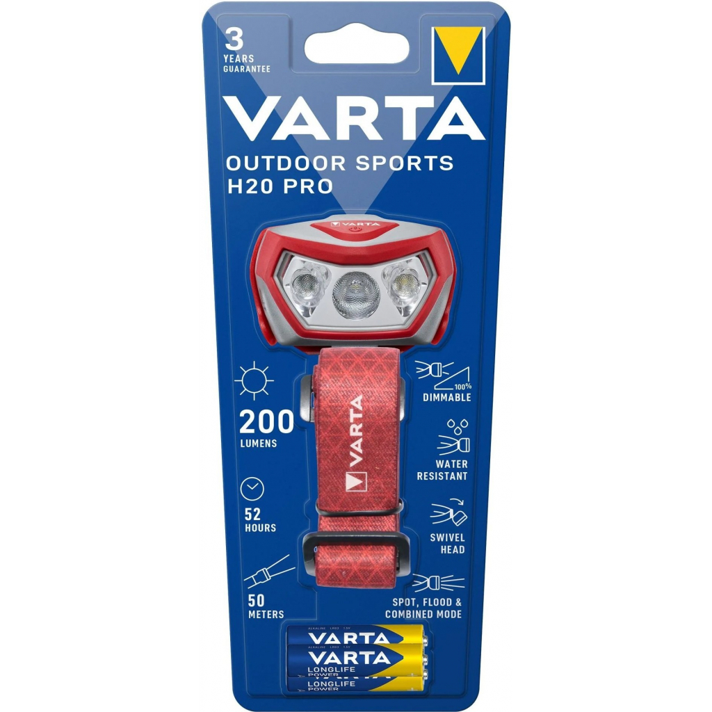 Ліхтар Varta Outdoor Sports H20 Pro 3хААА (17650101421) - зображення 5