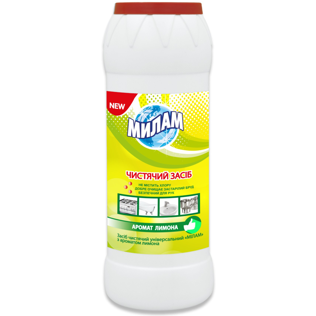 Порошок для чищення кухні Мілам Лимон 500 г (4820152290533) - зображення 1
