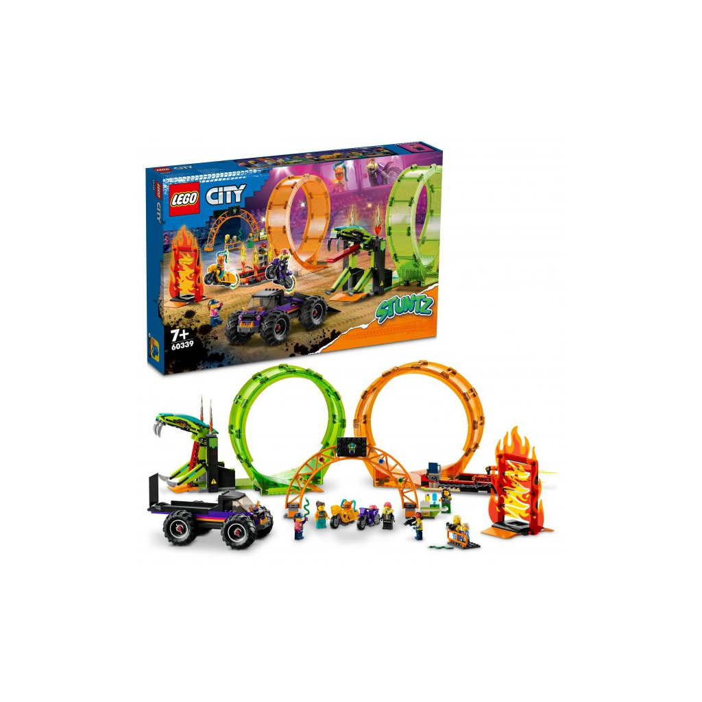Конструктор LEGO City Stuntz Подвійна петля каскадерської арени 598 деталей (60339) - зображення 2