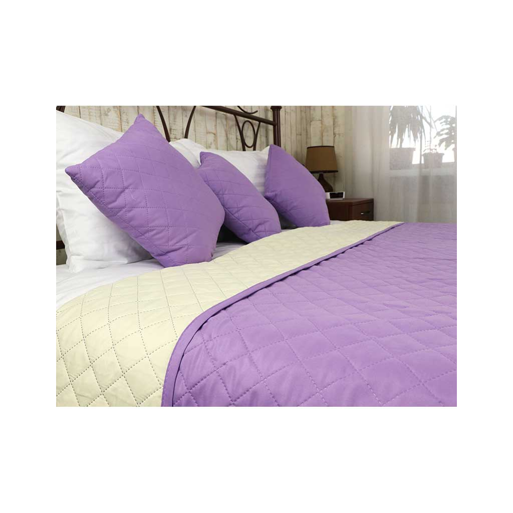 Покривало Руно двостороннє декоративне Севілья бузково-молочне 212х240 см (329.52У_СМ Севілья) - зображення 2