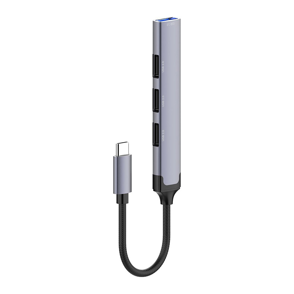 Концентратор ColorWay USB-C 4-в-1 USB2.0х3/USB3.0 (CW-HUB04) - зображення 6