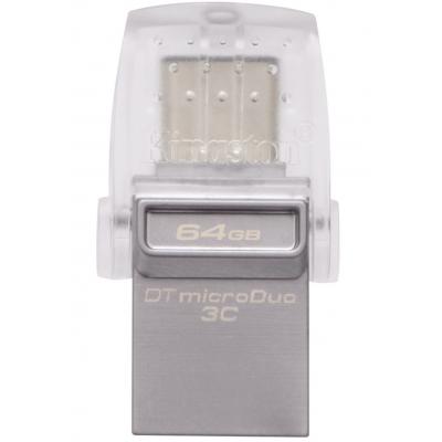USB флеш накопичувач Kingston 64GB DataTraveler microDuo 3C USB 3.1 (DTDUO3C/64GB) - зображення 1