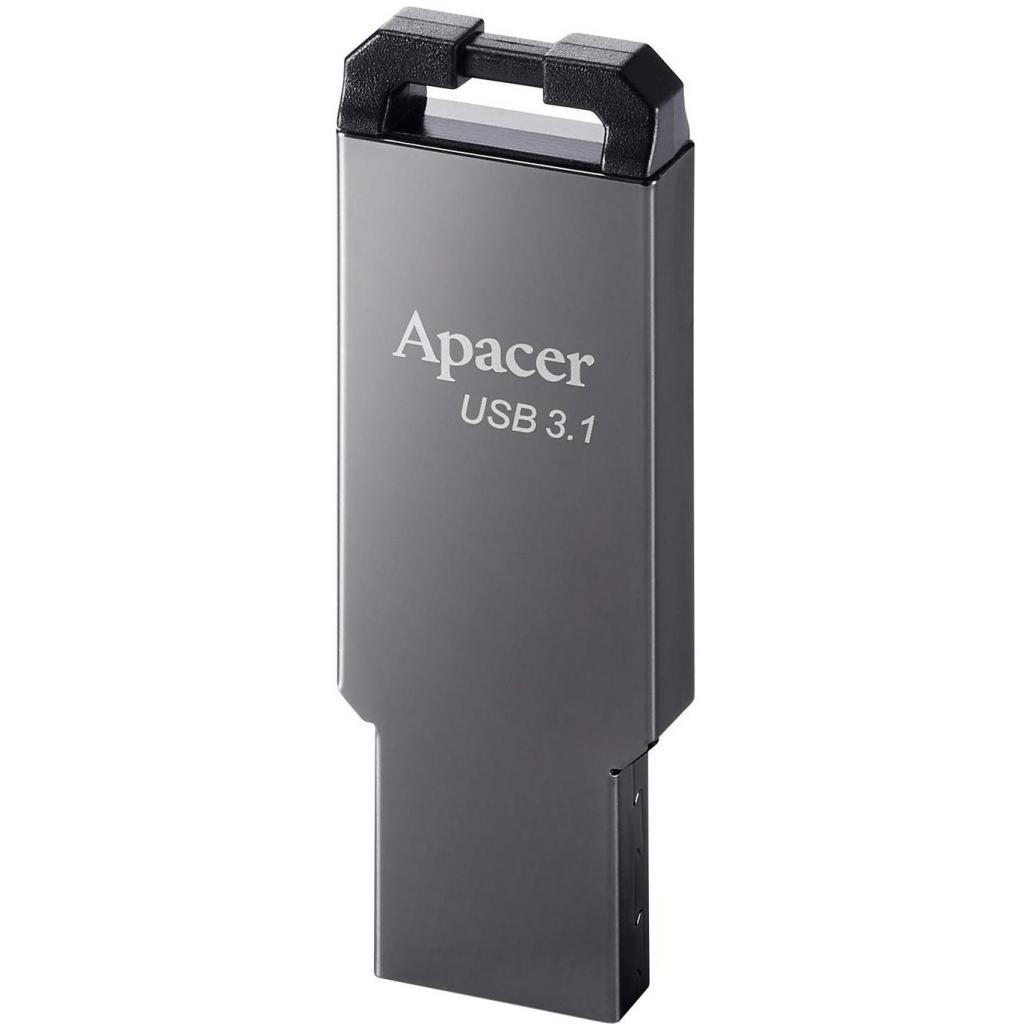 USB флеш накопичувач Apacer 16GB AH360 Ashy USB 3.1 Gen1 (AP16GAH360A-1) - зображення 2