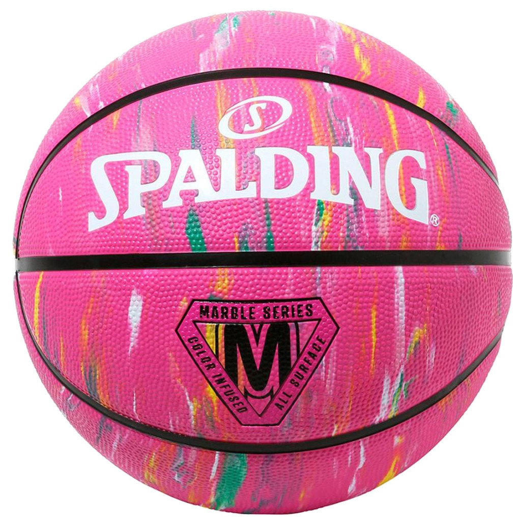 М'яч баскетбольний Spalding Marble Series рожевий, мультиколор Уні 5 84417Z (689344406725) - зображення 1