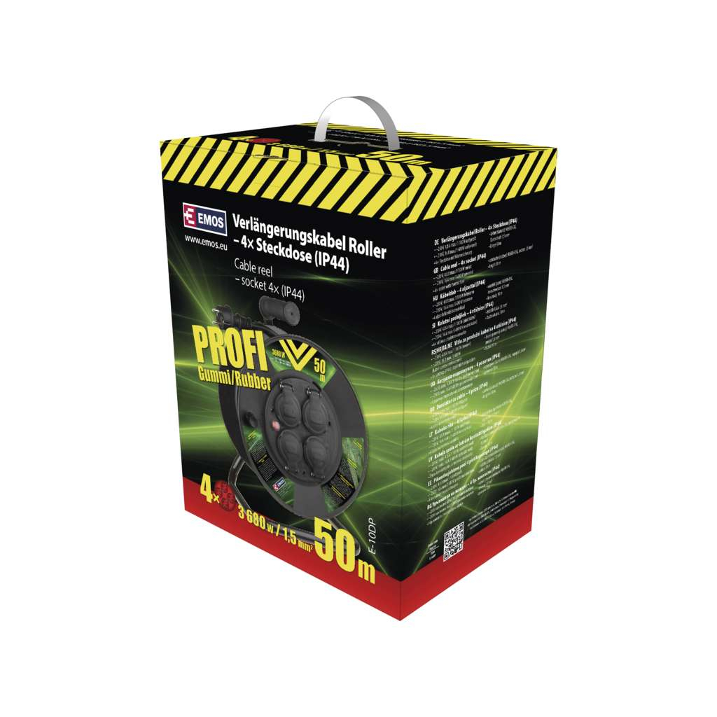 Мережевий подовжувач EMOS катушка 4 роз., 50 м (P08250) - зображення 5