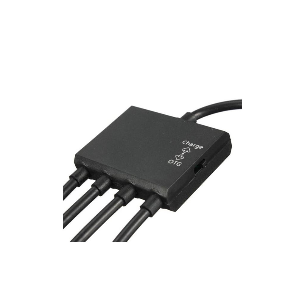 Концентратор Lapara LA-MicroUSB-OTG-HUB black - зображення 5