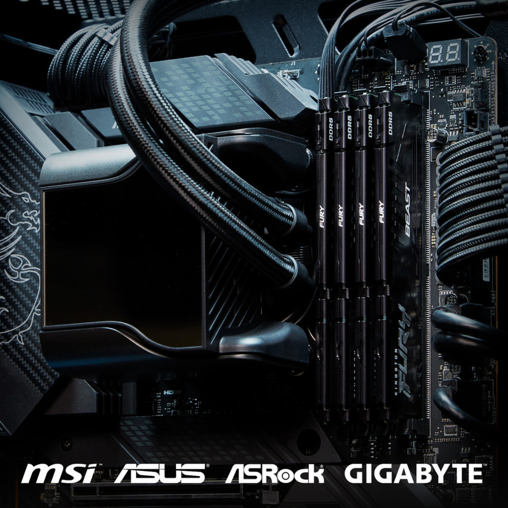 Модуль пам'яті для комп'ютера DDR5 16GB (2x8GB) 5600 MHz Beast Kingston Fury (ex.HyperX) (KF556C36BBEK2-16) - изображение 8