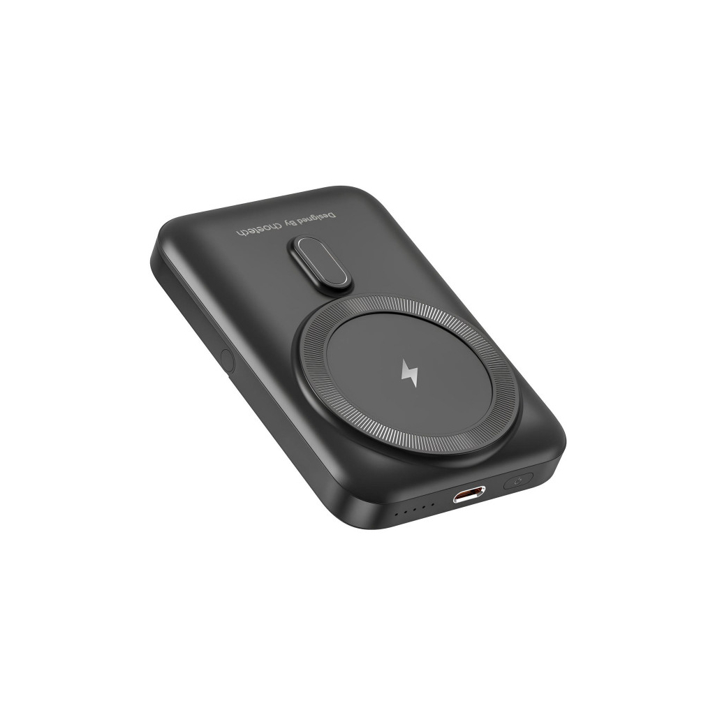 Батарея універсальна Choetech Magnetic Wireless 10000mAh 20W, PD, Qi-15W, USB-C In/Out, with holder, Black (B743-CCBK) - зображення 3