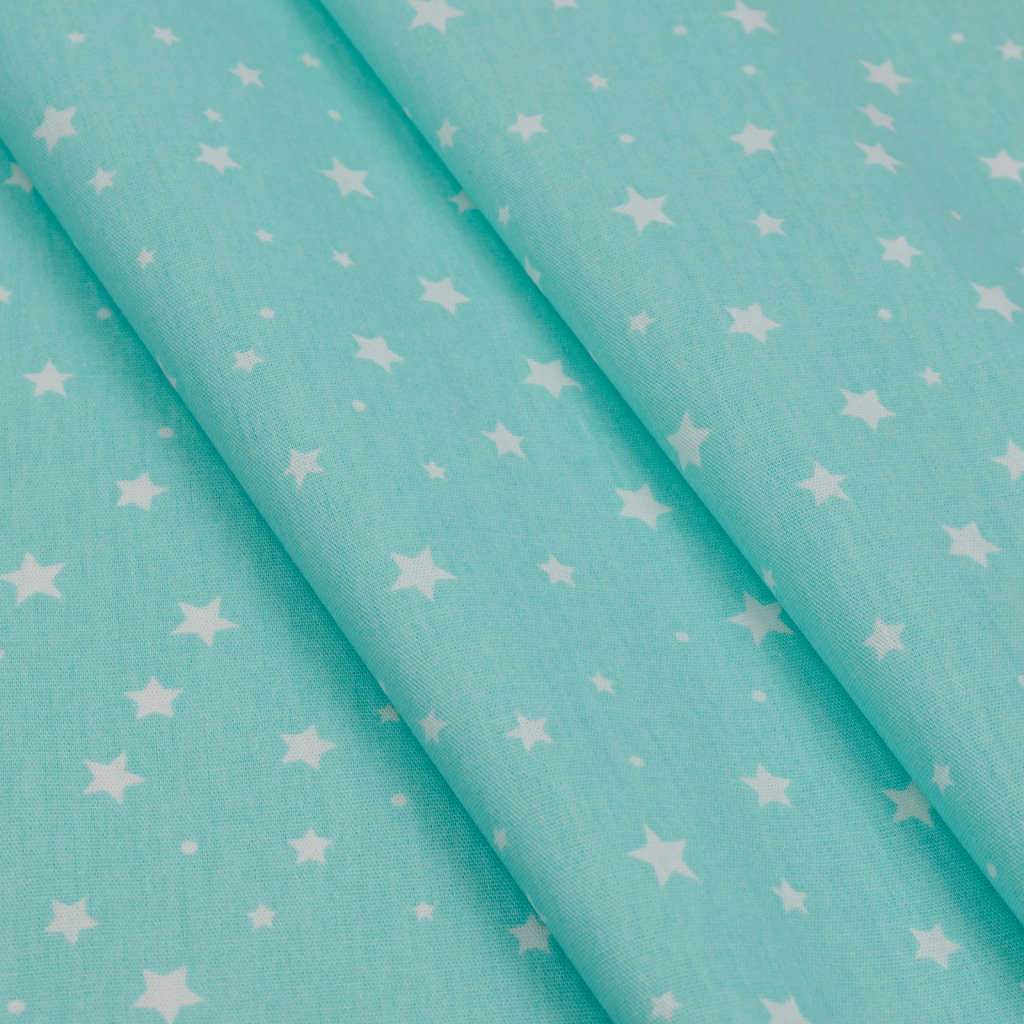 Постільна білизна Home Line Зірки бірюзовий бязь полуторний (161514) - зображення 2