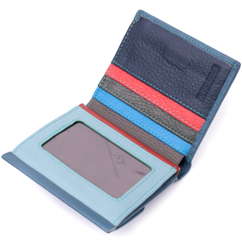 Гаманець ST Leather З натуральної шкіри Бірюзовий (19497) - зображення 5