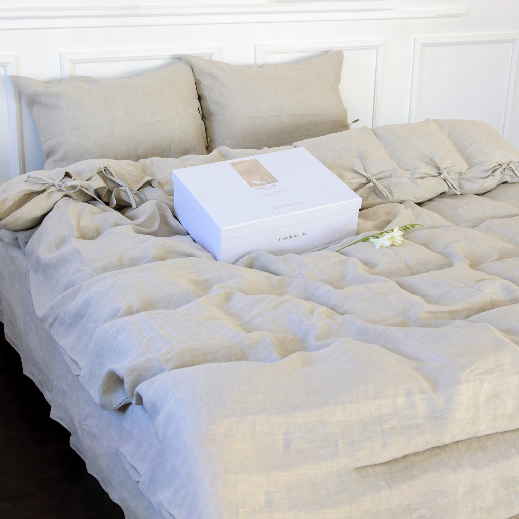 Постільна білизна MirSon Льон Grey sky 110х140 (2200005370650) - зображення 12