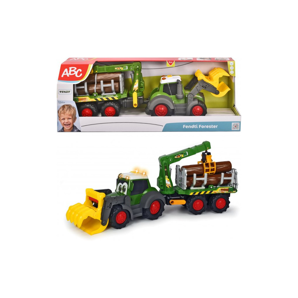 Спецтехніка Dickie Toys Трактор лісника АВС "Фендт" з краном, зі звук. та світл. ефектами, 65 см (4119001) - зображення 10