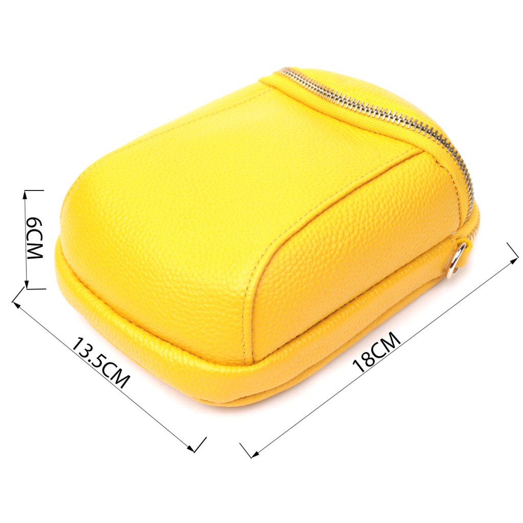 Сумка Vintage Жіноча з м'якої натуральної шкіри Жовта (22342) - зображення 3