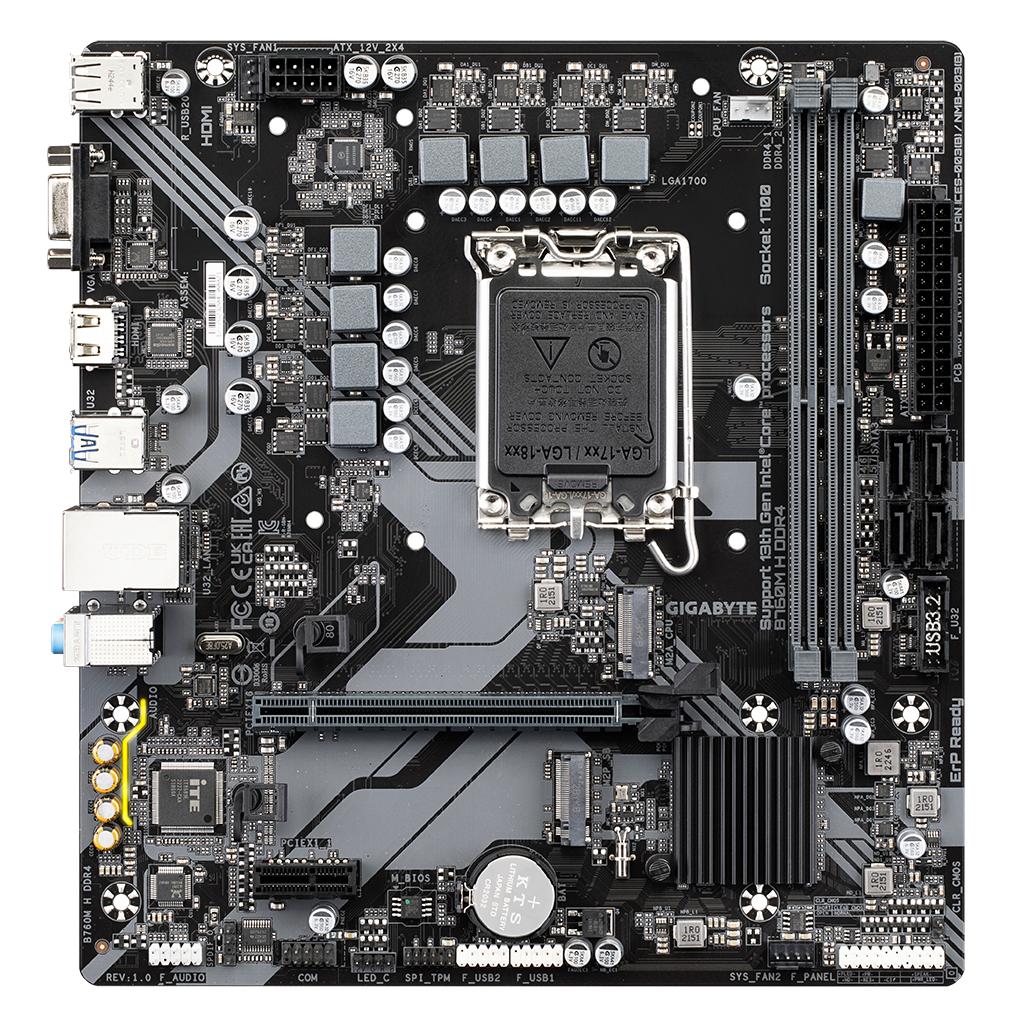 Материнська плата GIGABYTE B760M H DDR4 - зображення 1