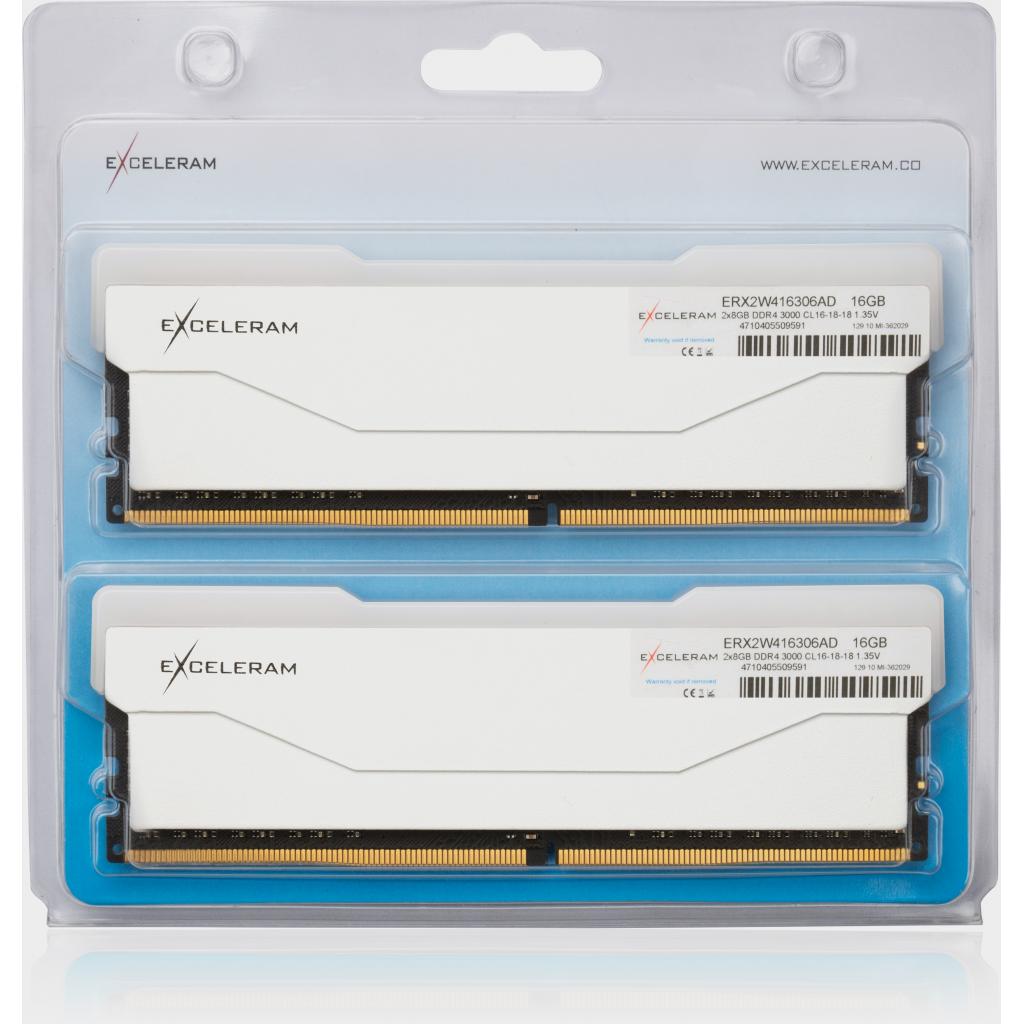 Модуль пам'яті для комп'ютера DDR4 16GB (2x8GB) 3000 MHz RGB X2 Series White eXceleram (ERX2W416306AD) - зображення 3