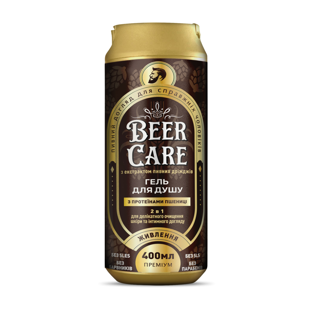 Гель для душу Beer Care 2 в 1 З протеїнами пшениці Живлення 400 мл (4820164642016) - зображення 1