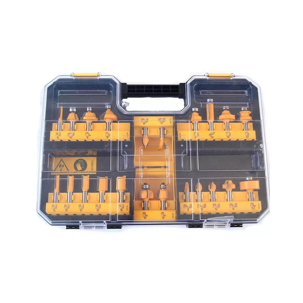 Набір фрез DeWALT діаметр хвостовика 8 мм, 22 шт. (DT90017) - зображення 1