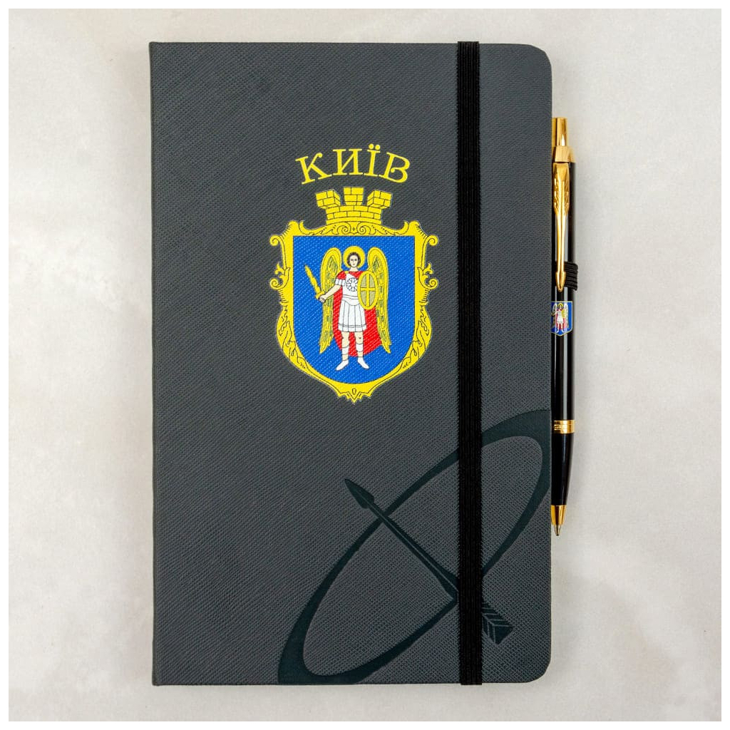 Ручка кулькова Parker IM 17 CITY Black GT BP Герб Києва + блокнот Parker + подар.упак. GIFT24 (22032b24_C0010u) - изображение 8