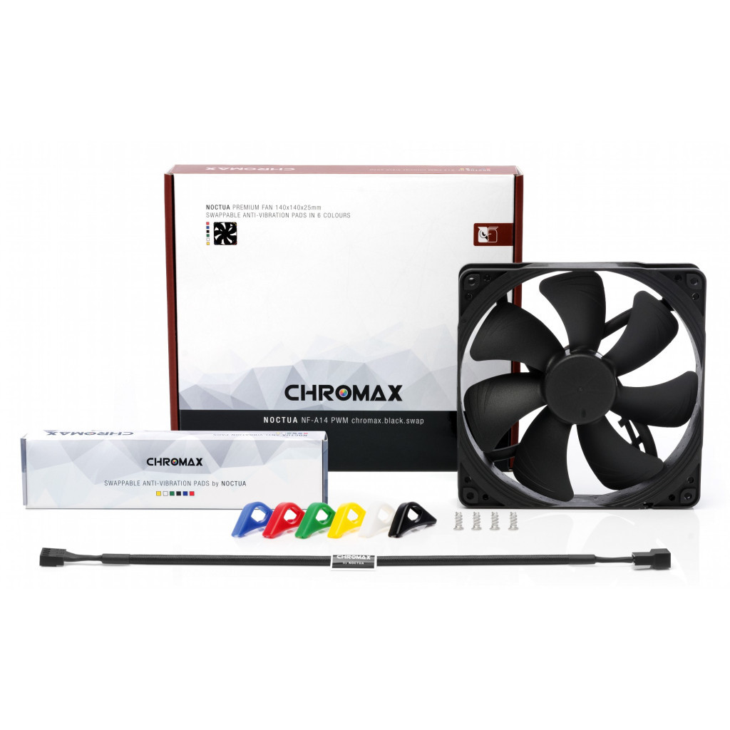 Кулер до корпусу Noctua NF-A14PWM CHROMAX.BLACK.SWAP - зображення 3