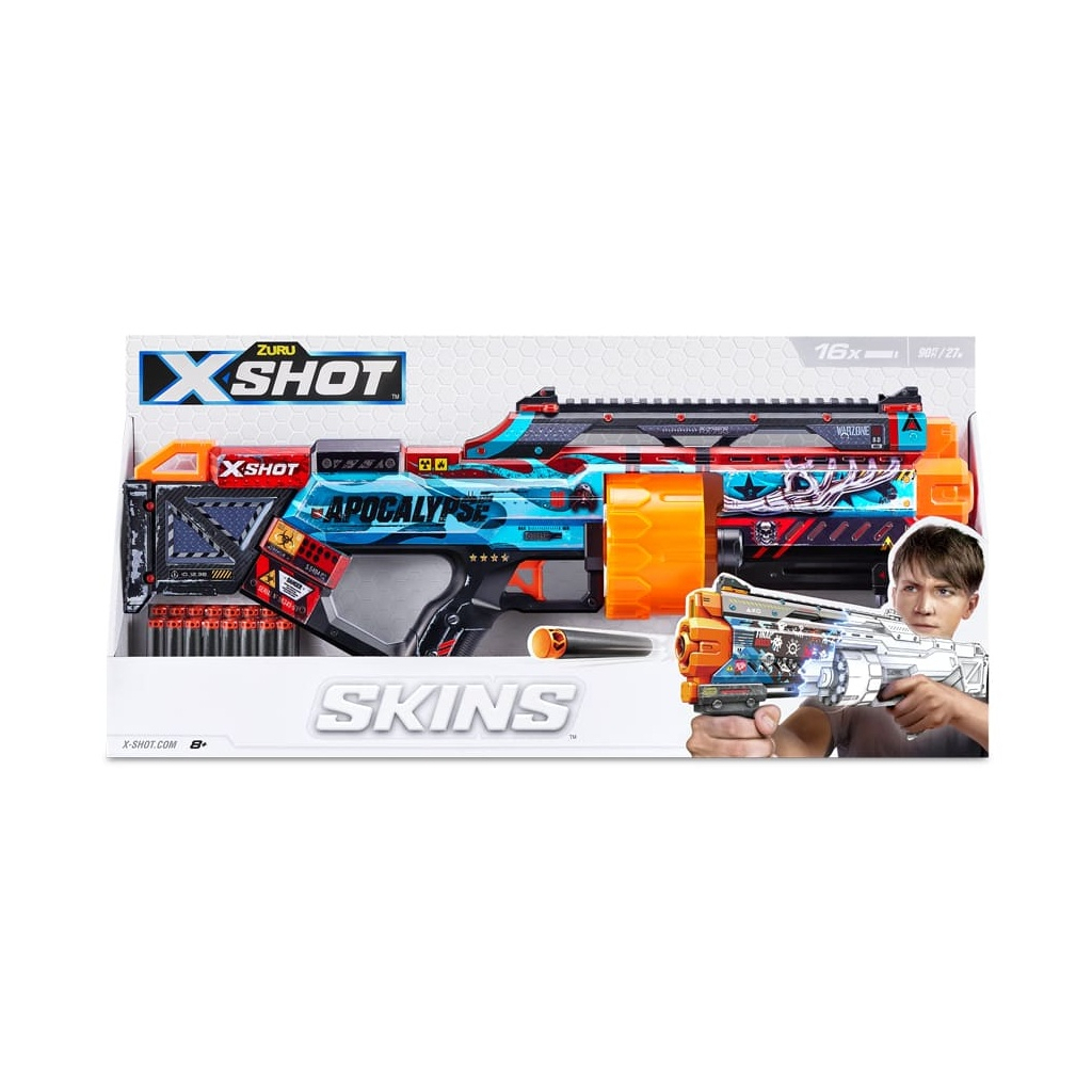 Іграшкова зброя Zuru X-Shot Швидкострільний бластер Skins Last Stand Apocalypse (16 патронів) (36518D) - зображення 3