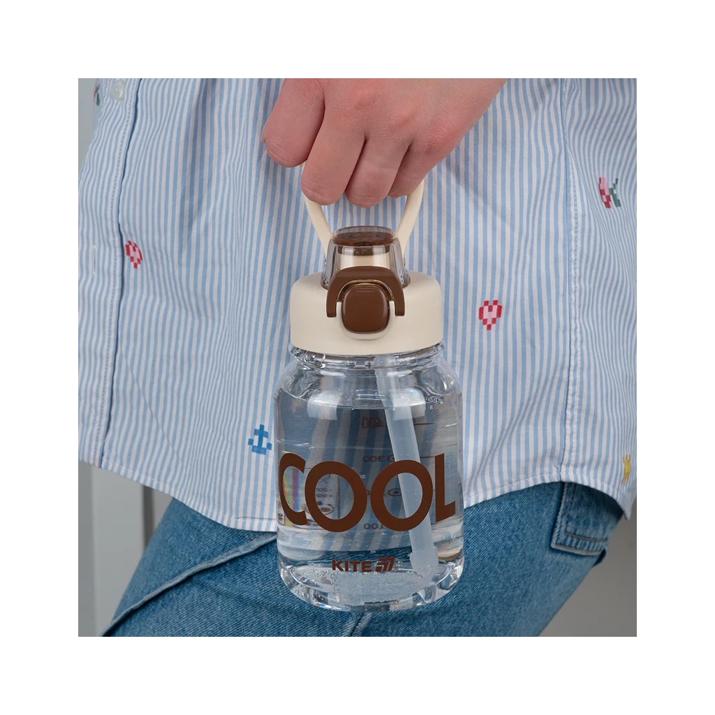 Поїльник-непроливайка Kite 700 мл, біло-коричнева (K25-1217-1) - зображення 6