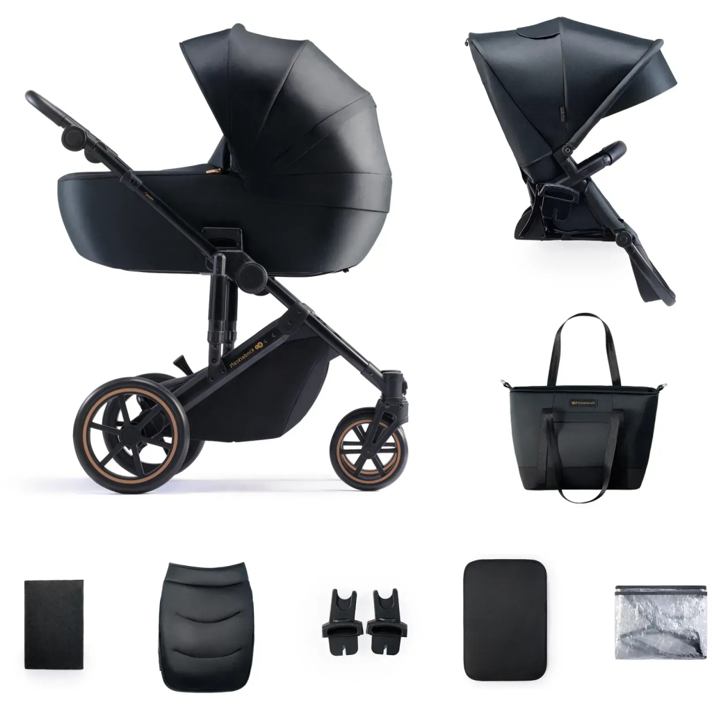 Коляска Kinderkraft 2 в 1 Prime 2 Venezian Black (KSPRIM02BLK2000 (5902533922895) - зображення 4